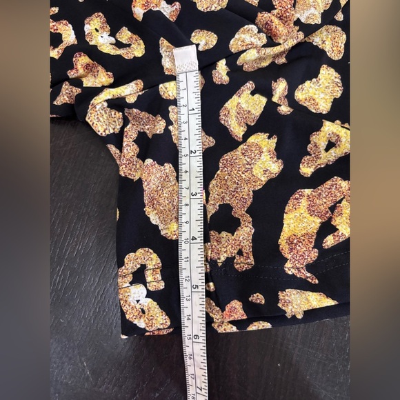 Thalia Sodi Black & Gold Leopard Print Halter Romper Size XS - Picture 11 of 15